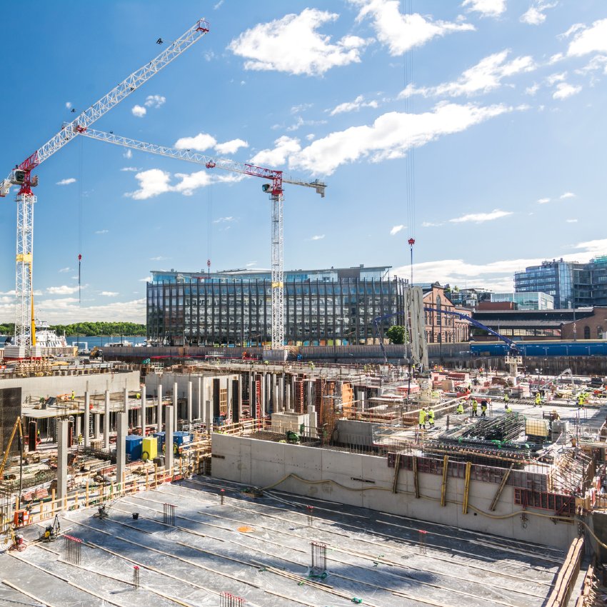 Vue sur un chantier BTP en construction